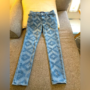 Rock & Republic Geometric Blue Skinny Jeans